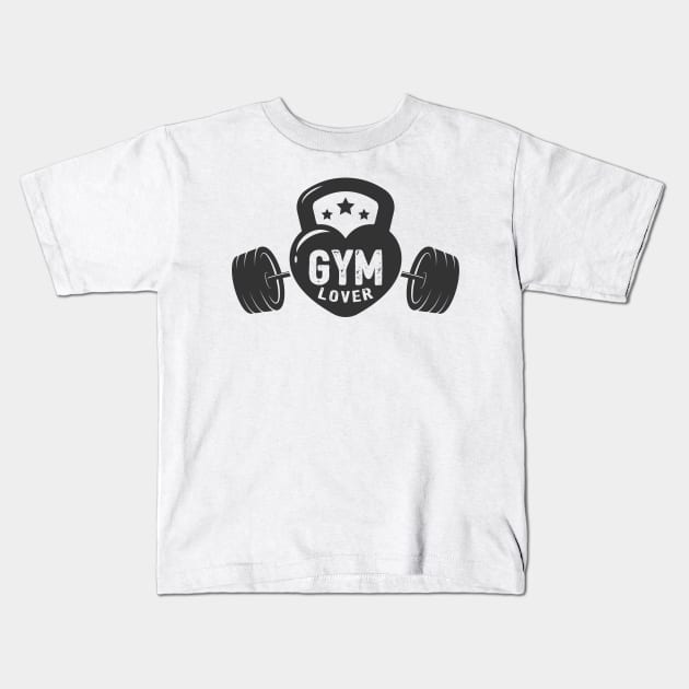 Gym lover Kids T-Shirt by Dosunets